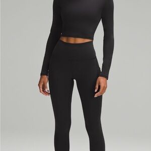 LULULEMON Wunder Train HR Tight w/Pockets 28” Sz 4 Black Pre-Loved